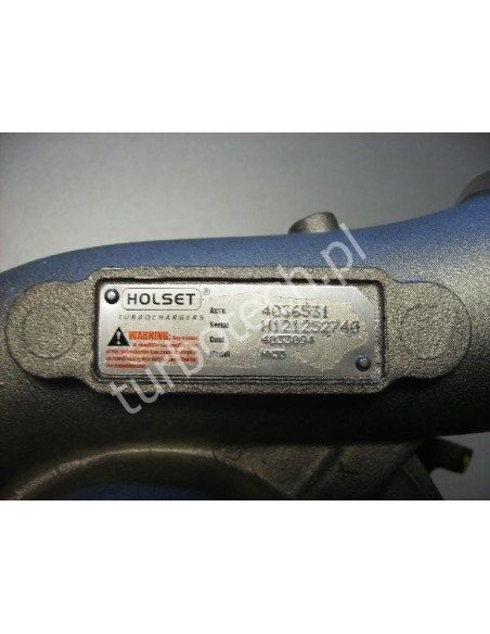 TURBOSPRĘŻARKA  HOLSET  HX35  4036531  IVECO